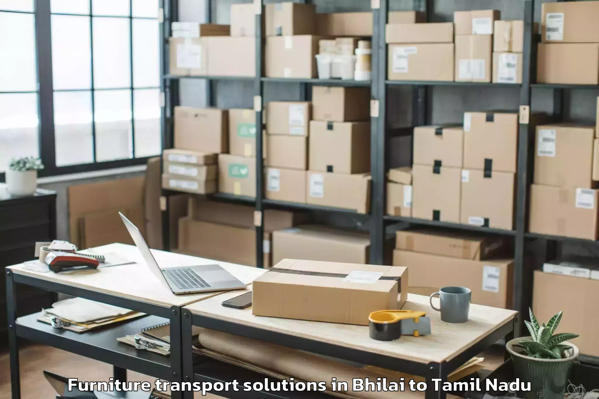 Bhilai to Tiruttani Furniture Transport Solutions